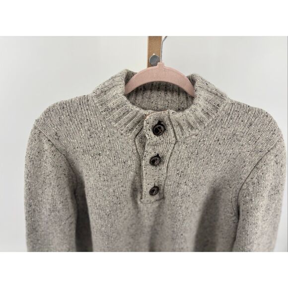 UNTUCKit Vangone Sweater Mens Size Large Lambswool Blend Gray Pullover Mock Neck - Picture 6 of 11